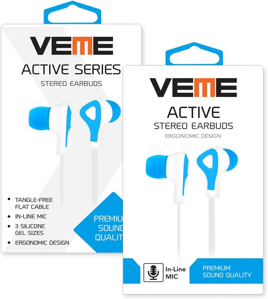 Blue VEME Active Series Stereo Earbuds