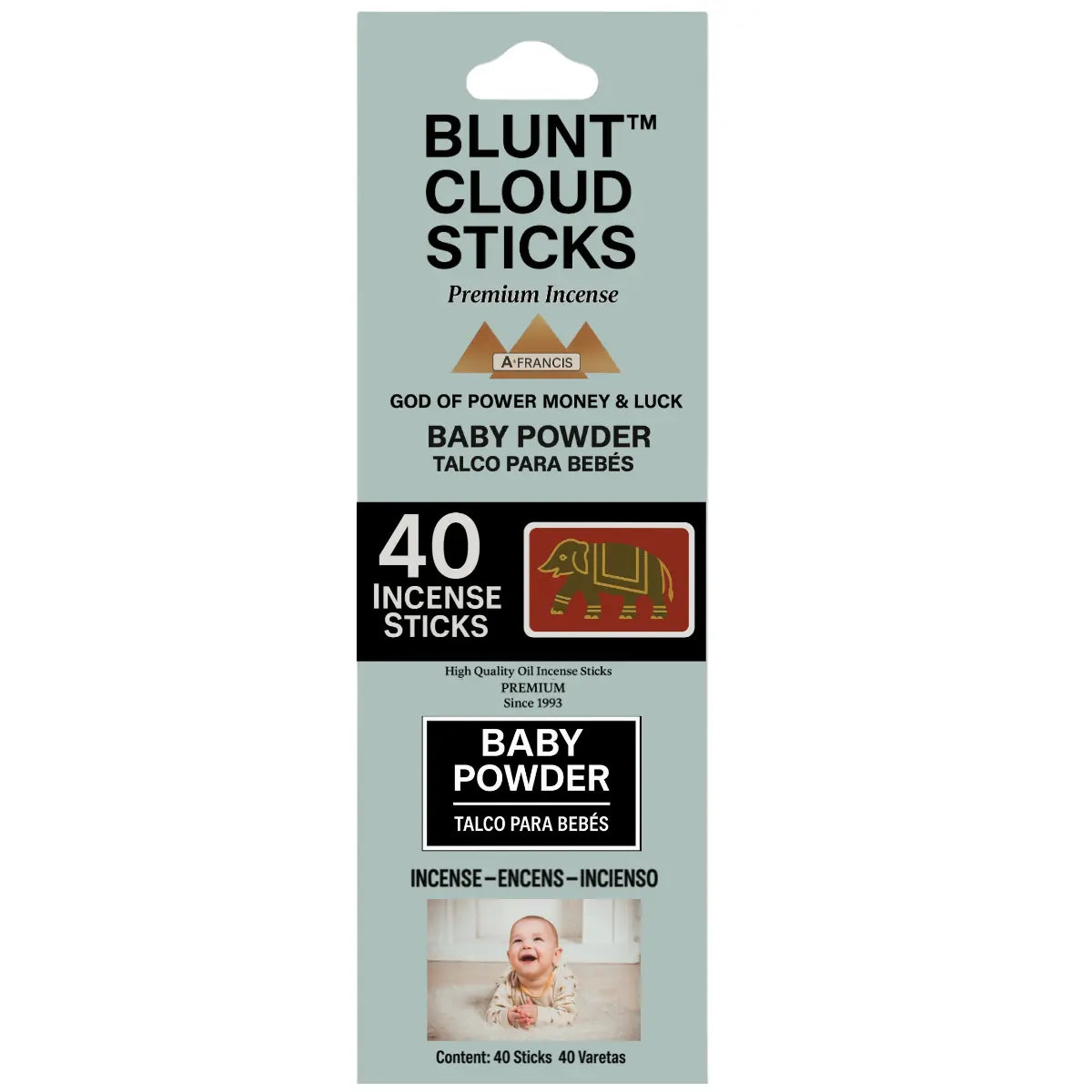 Blunt Cloud Cool Water Scented Incense – Single 40-Stick Pack sold as individual retail unit