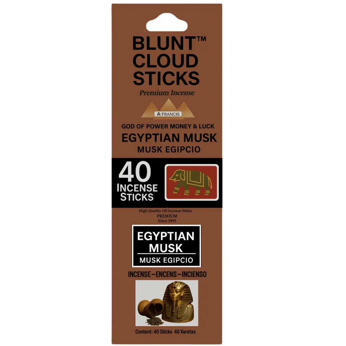 Blunt Cloud Egyptian Musk Scented Incense – Single 40-Stick Pack sold as individual retail unit