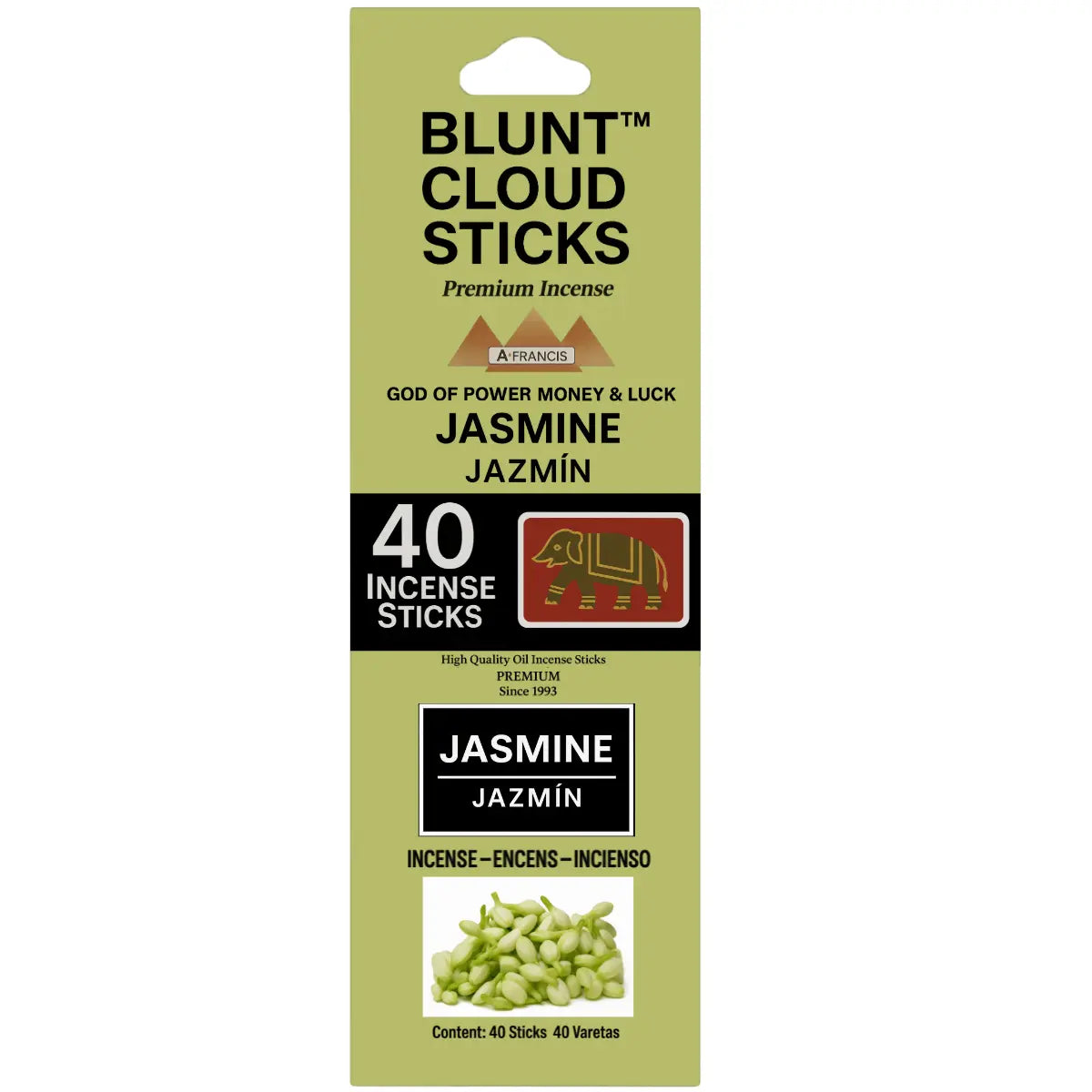 Blunt Cloud Jasmine Scented Incense – Single 40-Stick Pack sold as individual retail unit