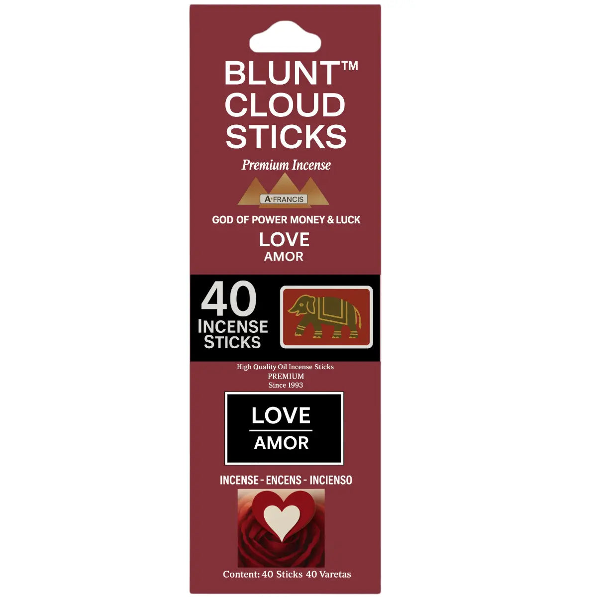Blunt Cloud Love Scented Incense – Single 40-Stick Pack sold as individual retail unit