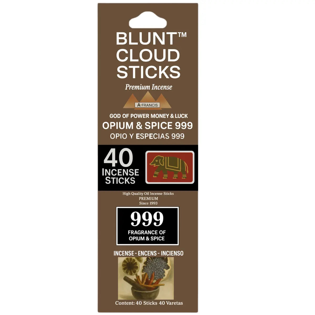 Blunt Cloud Opium & Spice Scented Incense – Single 40-Stick Pack sold as individual retail unit