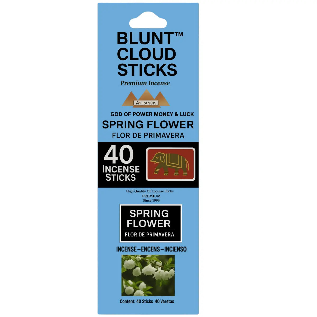 Blunt Cloud Spring Flower Scented Incense – Single 40-Stick Pack sold as individual retail unit