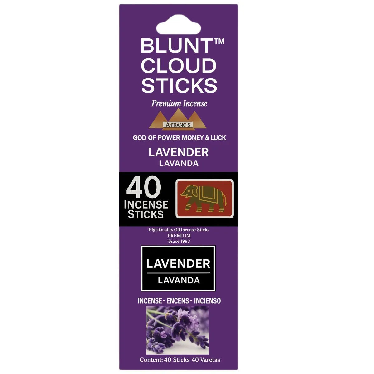 Blunt Cloud Lavender Scented Incense – Single 40-Stick Pack sold as individual retail unit