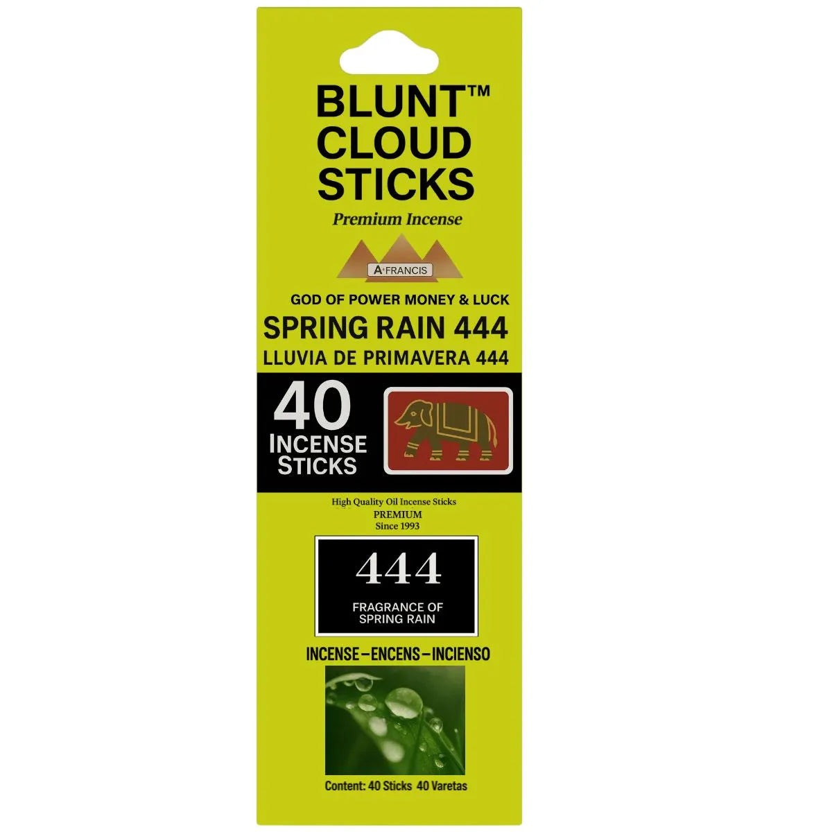 Blunt Cloud Spring Rain Scented Incense – Single 40-Stick Pack sold as individual retail unit