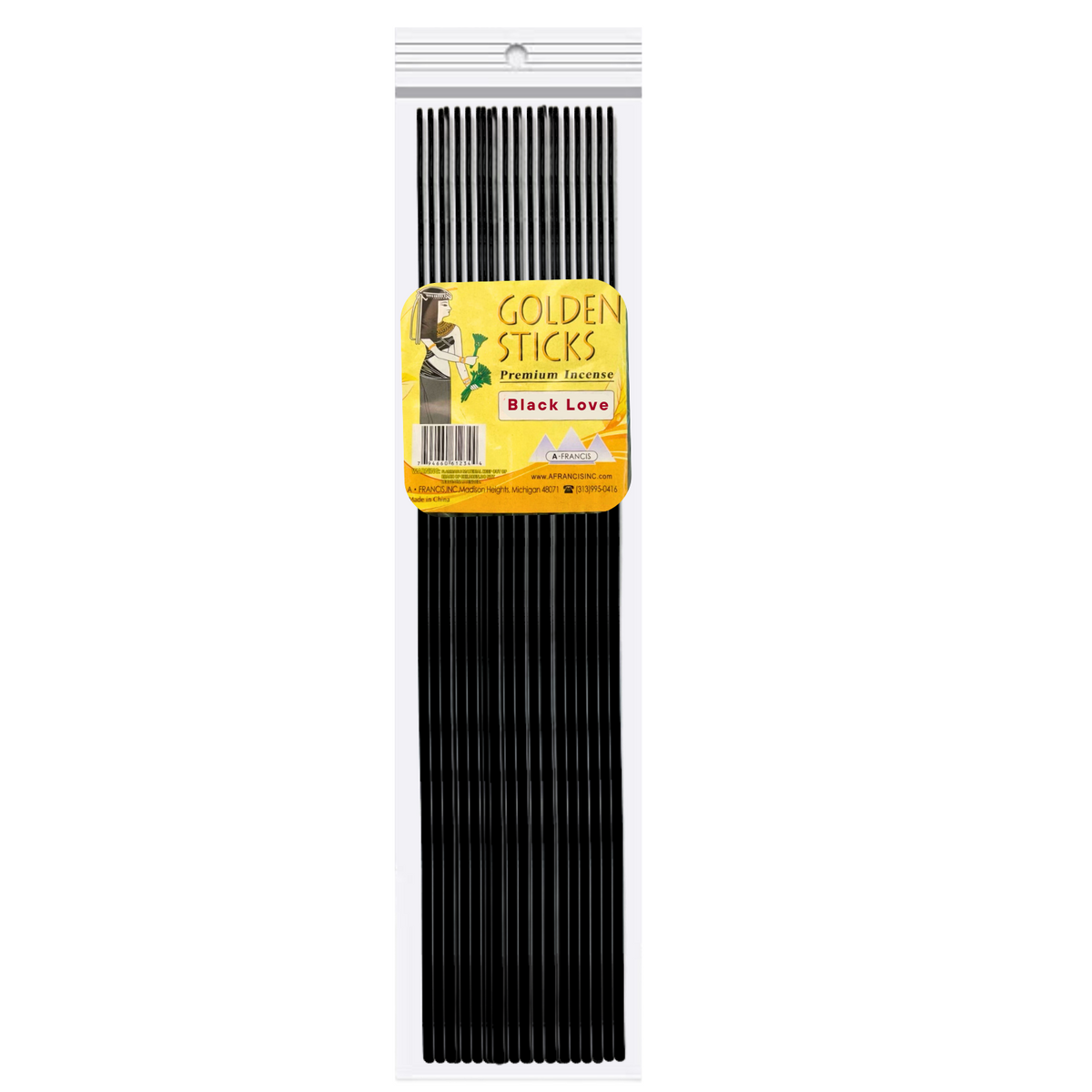 Golden Sticks 19 Inch Black Love Incense Sticks 50 Pack