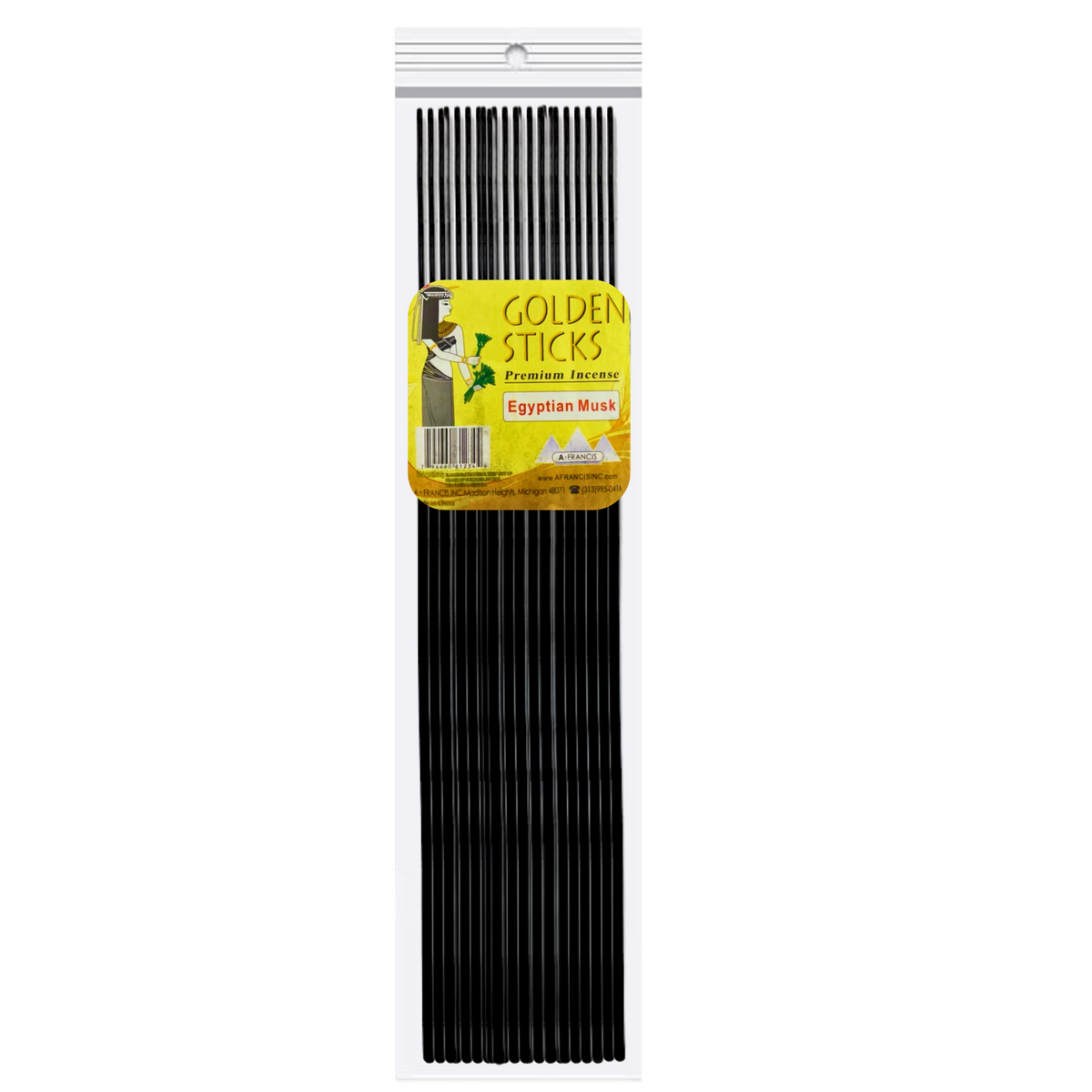 Golden Sticks 19 Inch Egyptian Musk Incense Sticks 50 Pack