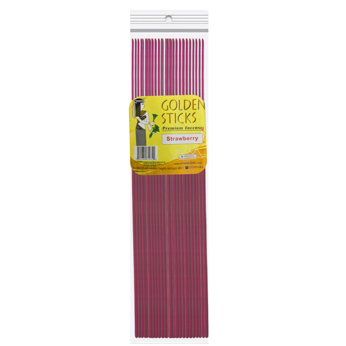 Golden Sticks 19 Inch Strawberry Incense Sticks 50 Pack
