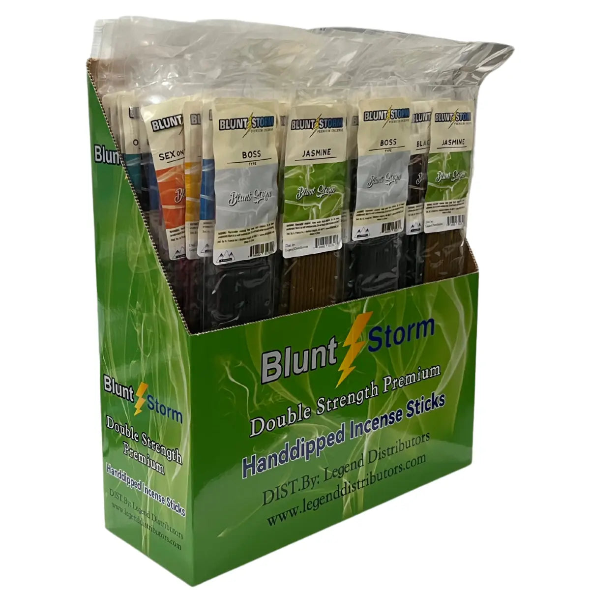 Blunt Storm 11-Inch Double Strength Premium Handdipped Incense Sticks Display Box