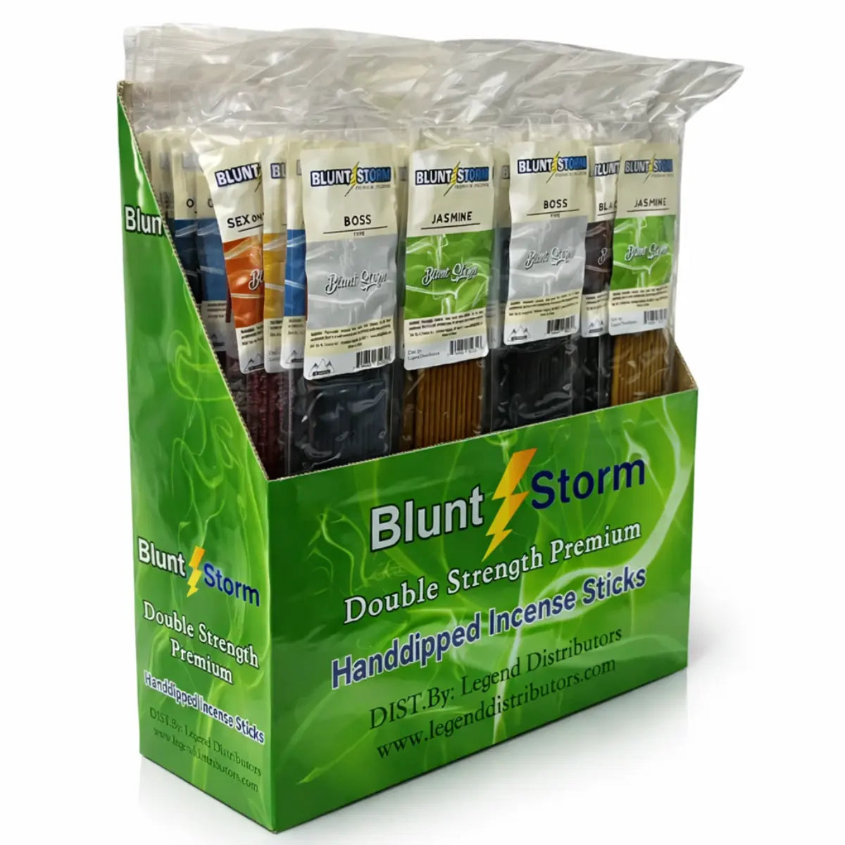 Blunt Storm 11-Inch Double Strength Premium Handdipped Incense Sticks Display Box