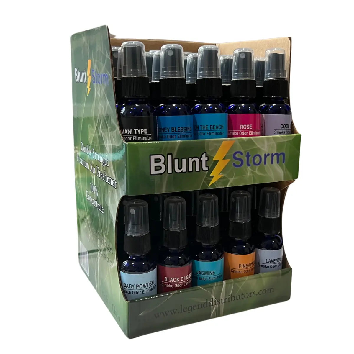 Blunt Storm 1oz Air Freshener Display - 50 Count Assorted Scents Smoke Odor Eliminator
