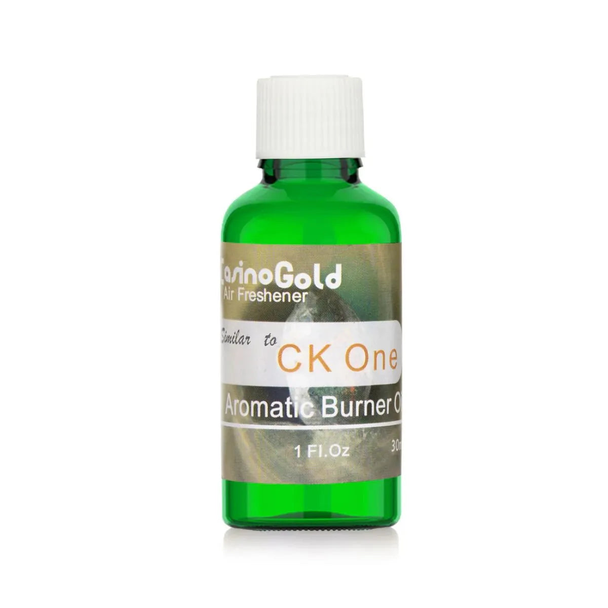 Casino Gold CK One Type Fragrance Oil Air Freshener in a 1 oz green bottle
