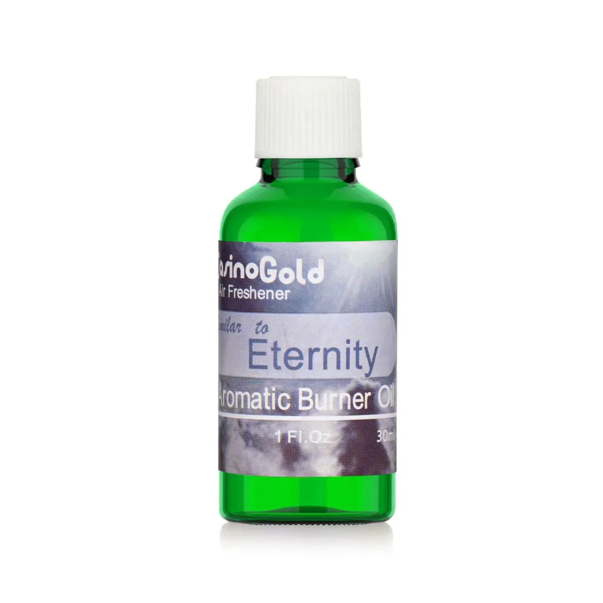 Casino Gold Eternity Type Fragrance Oil Air Freshener in a 1 oz green bottle