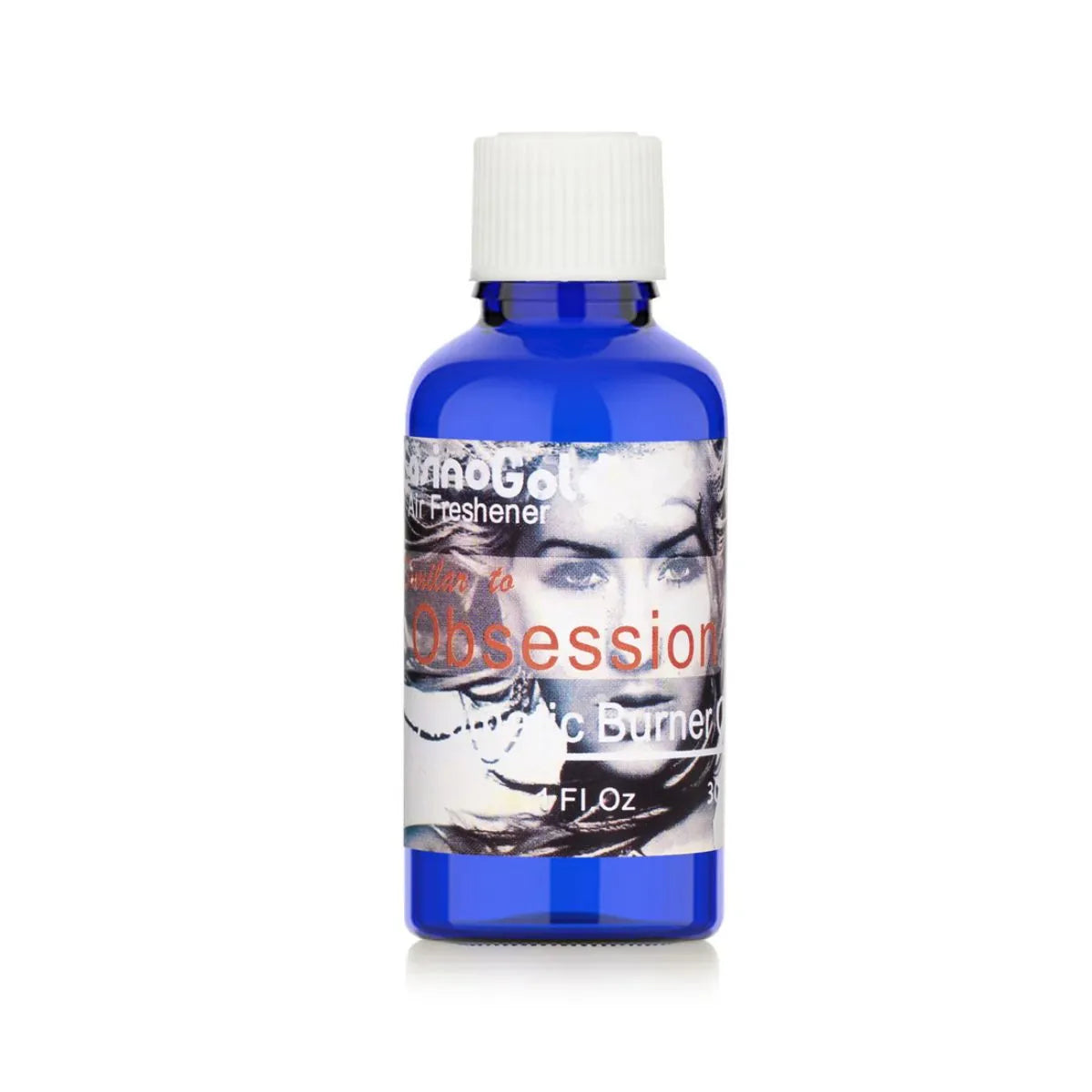 Casino Gold Obsession for Women Type Fragrance Oil Air Freshener in a 1 oz blue bottle