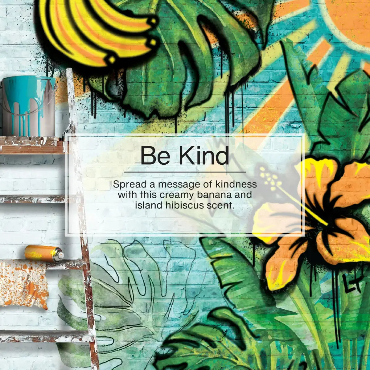 Be Kind scent graphic highlighting floral notes and kindness message for car air freshener