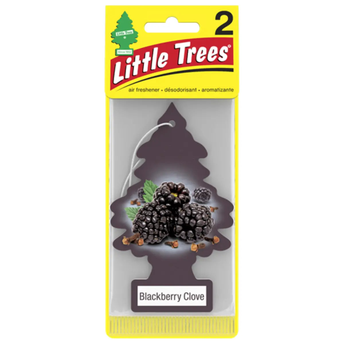 Wholesale Little Trees Blackberry Clove car air freshener 2-pack front packaging