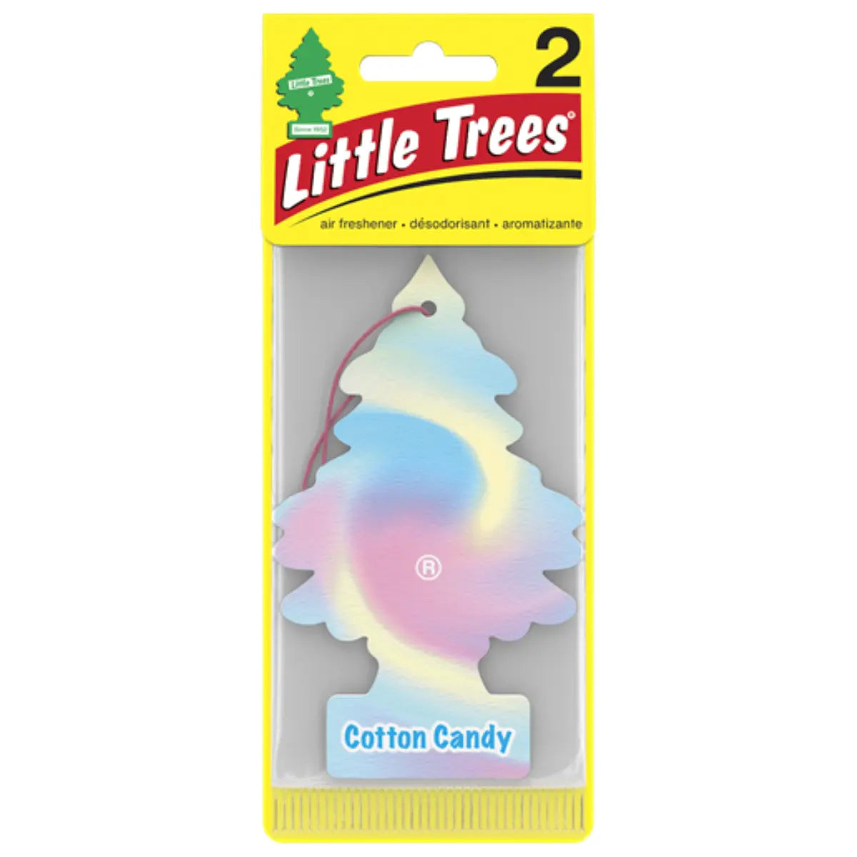 Little Trees Cotton Candy wholesale 2 pack air freshener front packaging