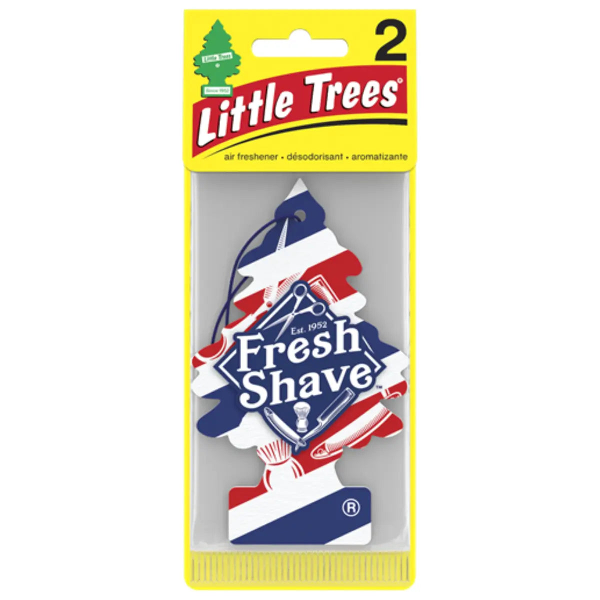 Little Trees Fresh Shave wholesale 2 pack car air freshener front packaging