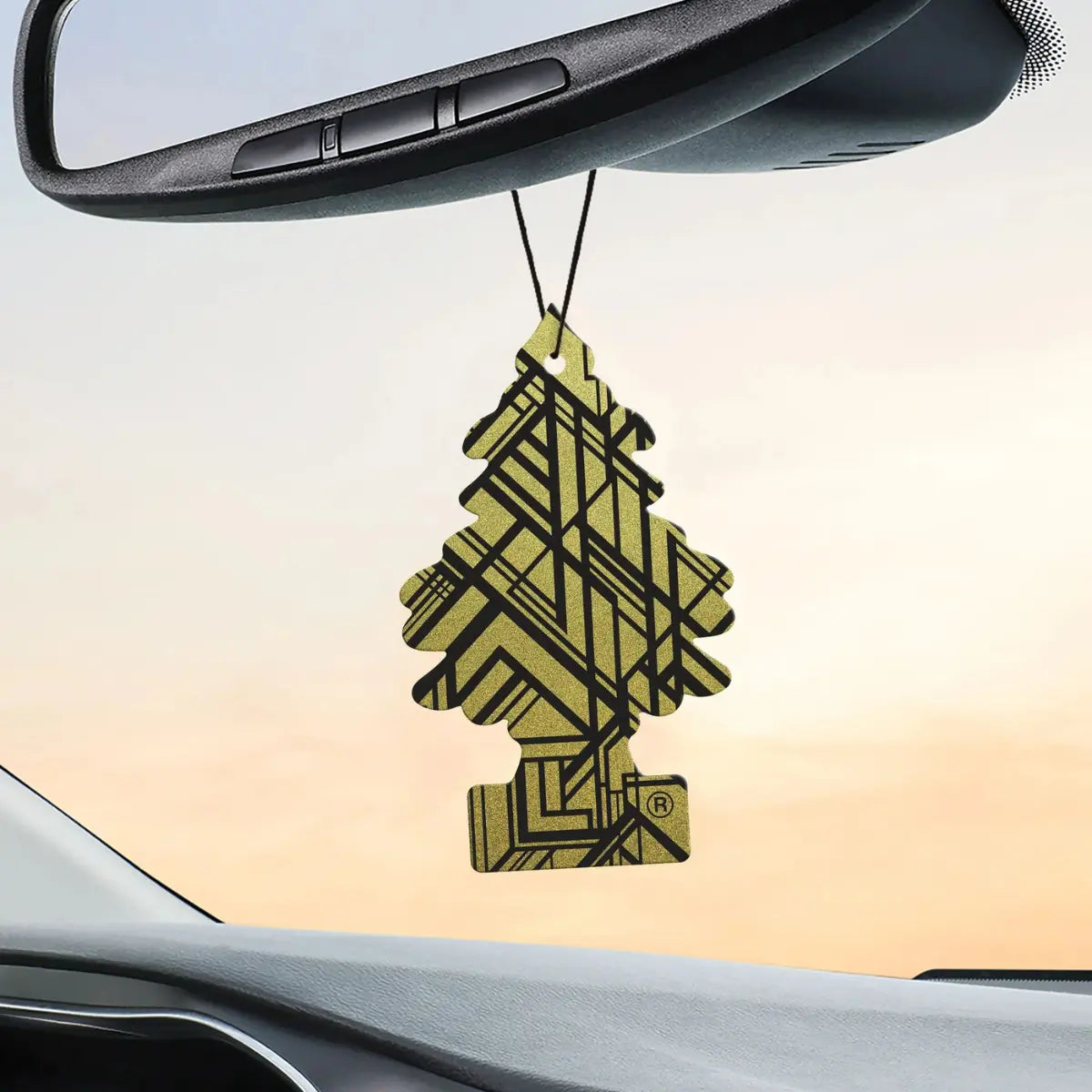 Little Trees Gold 2 pack car air freshener wholesale hanging in rearview mirror