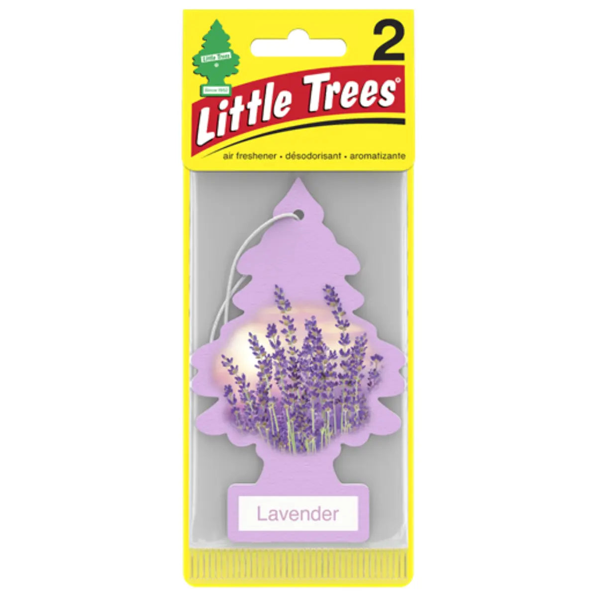 Little Trees Lavender 2 pack car air freshener front view for wholesale