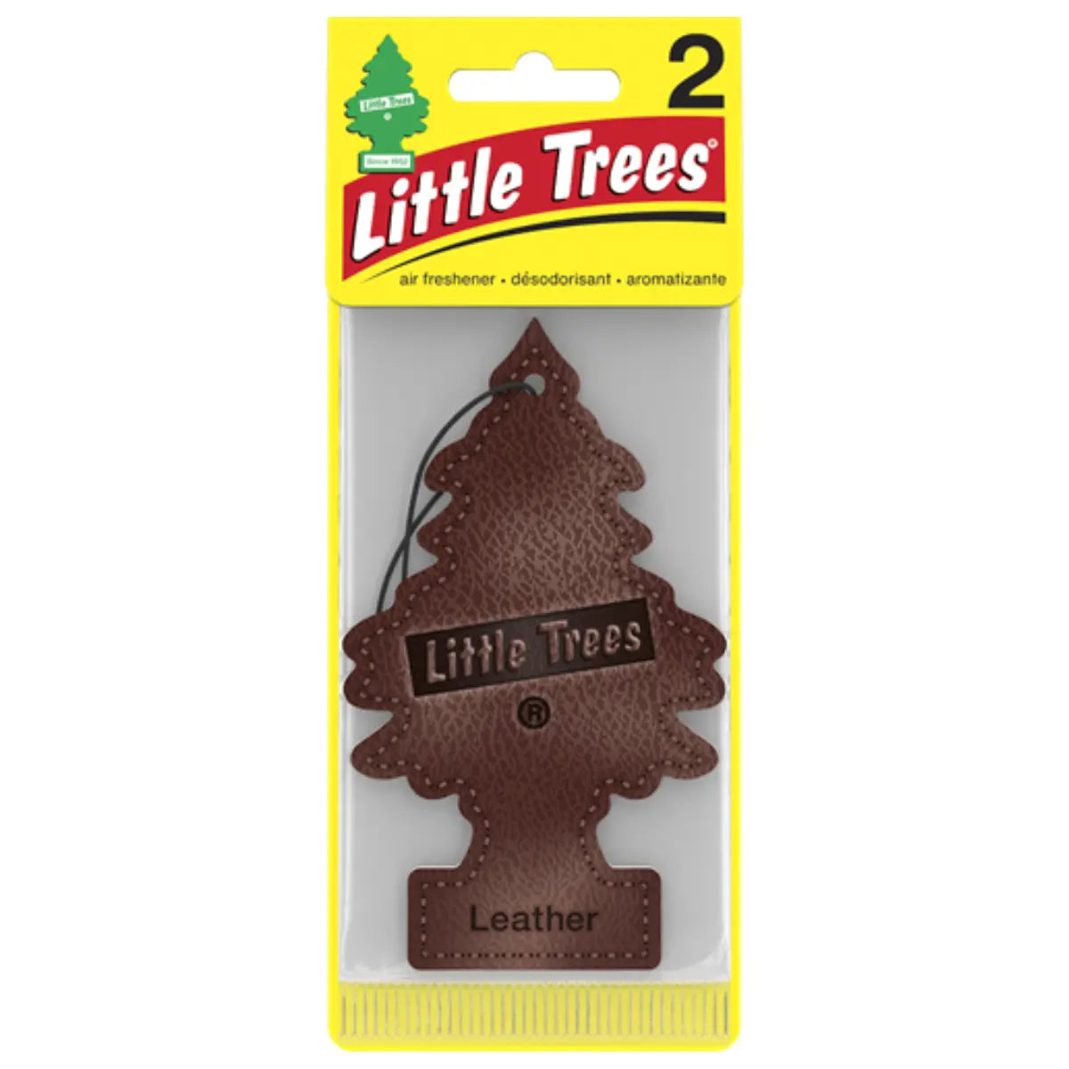 Little Trees Leather 2 Pack Car Air Freshener Front Packaging Wholesale