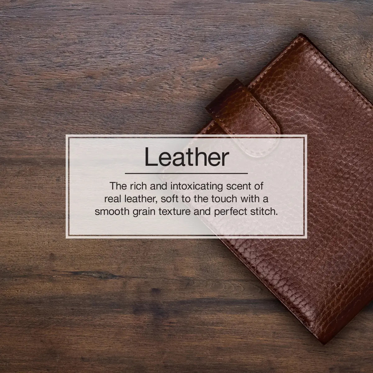 Little Trees Leather Car Air Freshener Scent Profile Display with Wallet