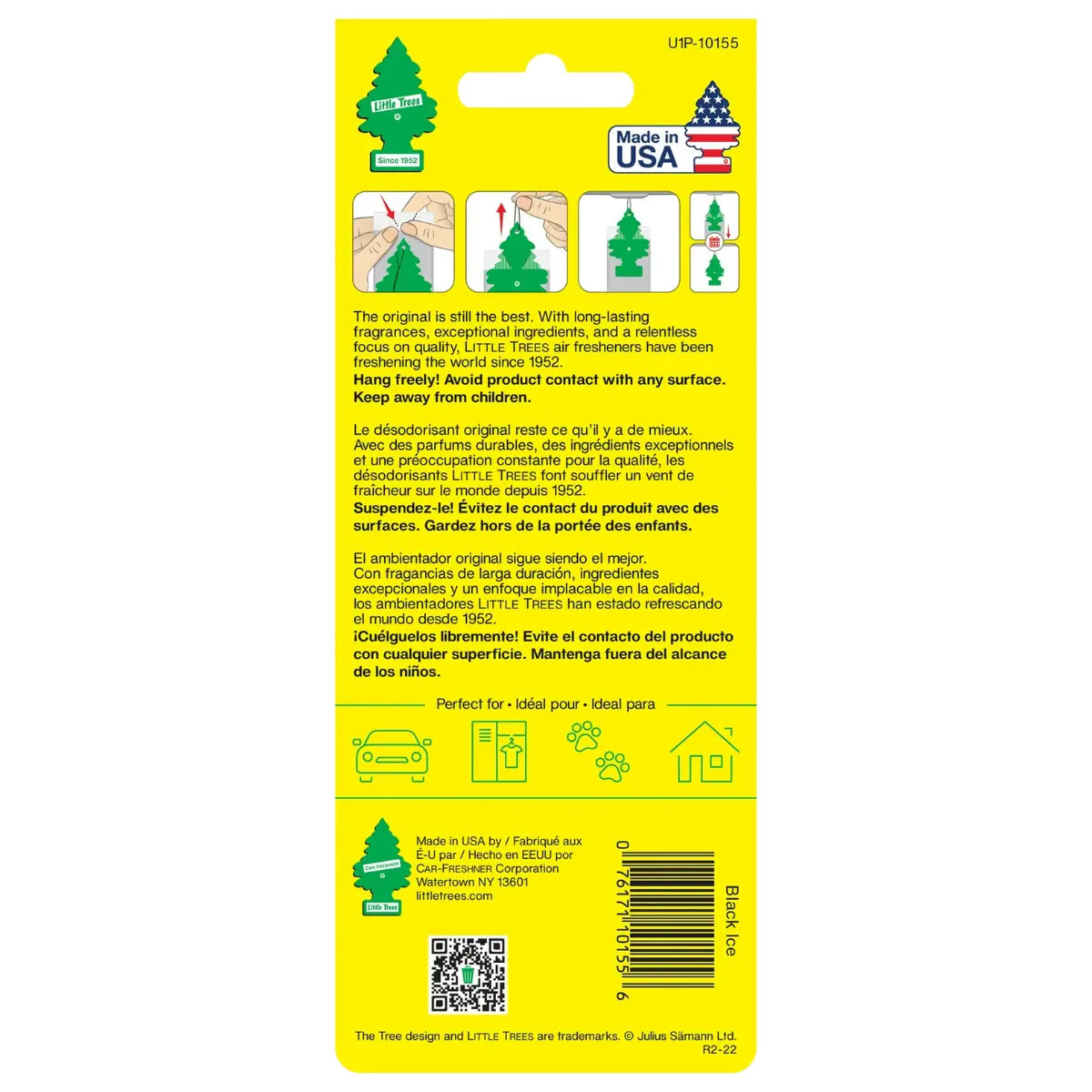 Little Trees Morning Fresh 2 Pack Car Air Freshener wholesale back packaging