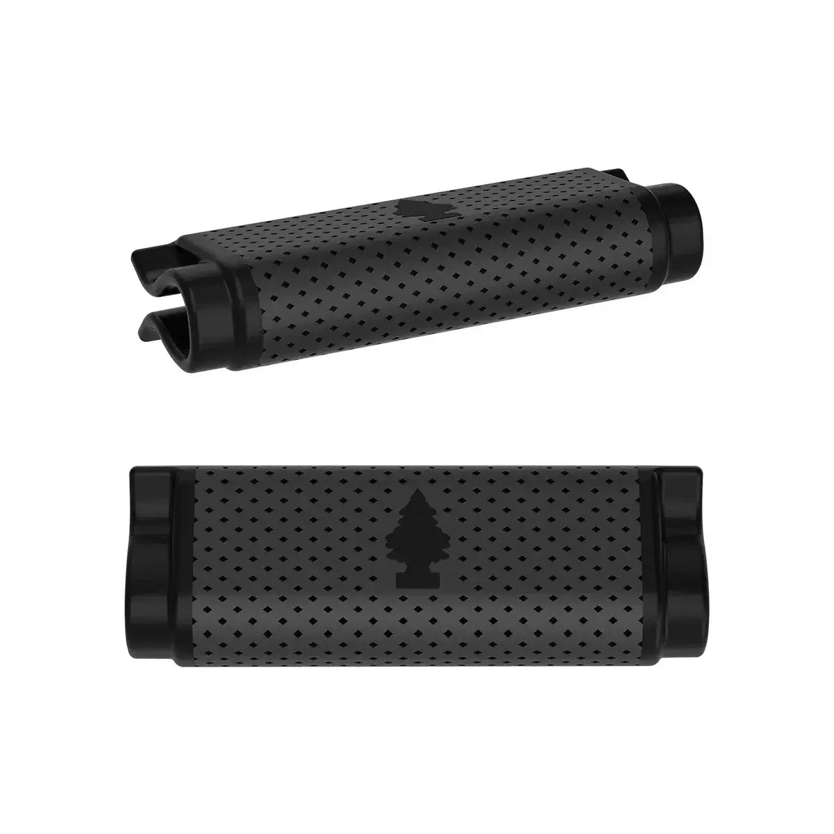 Close-up view of Little Trees Supernova Vent Wrap showing discreet black clip-on design.