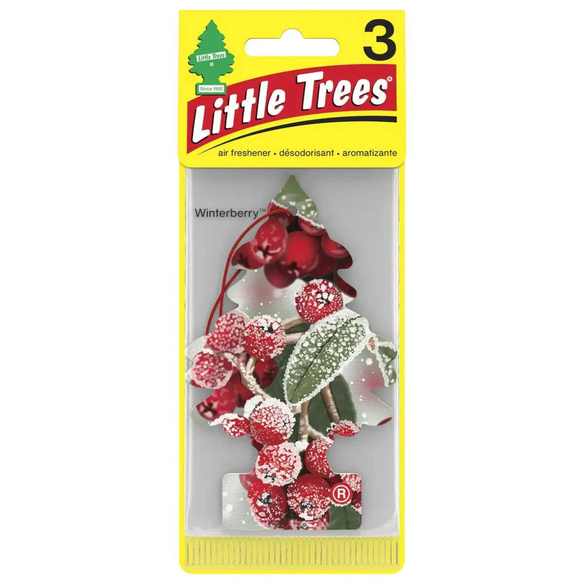 Little Trees Winterberry Scent Car Air Freshener – 3-Pack Front View