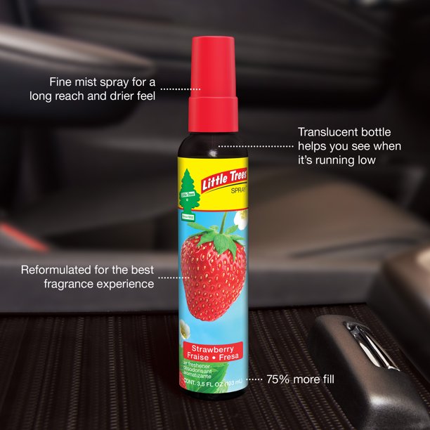 Little Trees Air Freshener Spray 3.5oz Bottle- Strawberry (6 Count)
