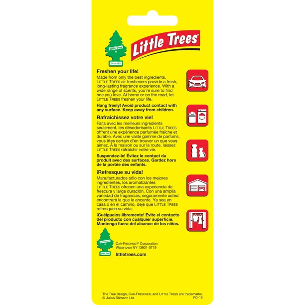 Back of Little Tree Air Freshener