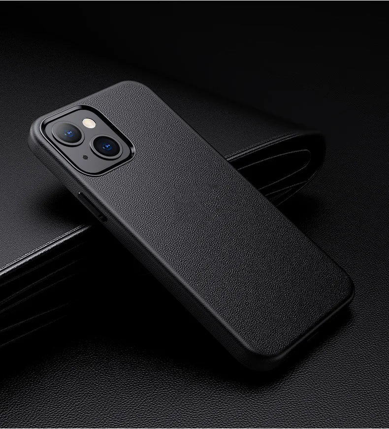 Black Leather iPhone Case