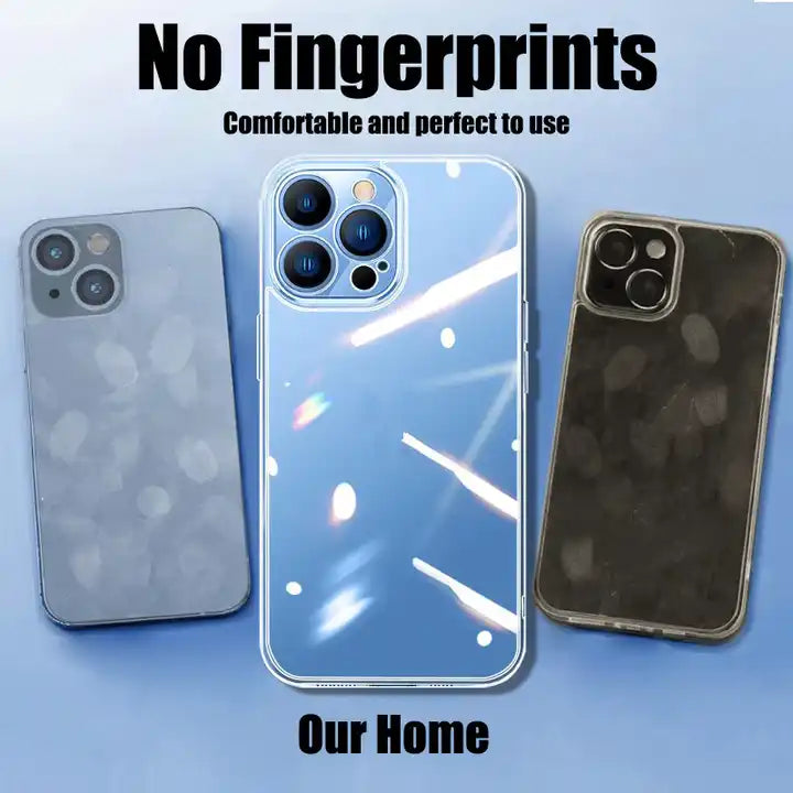 Clear Silicone iPhone Case Fingerprint Graphic