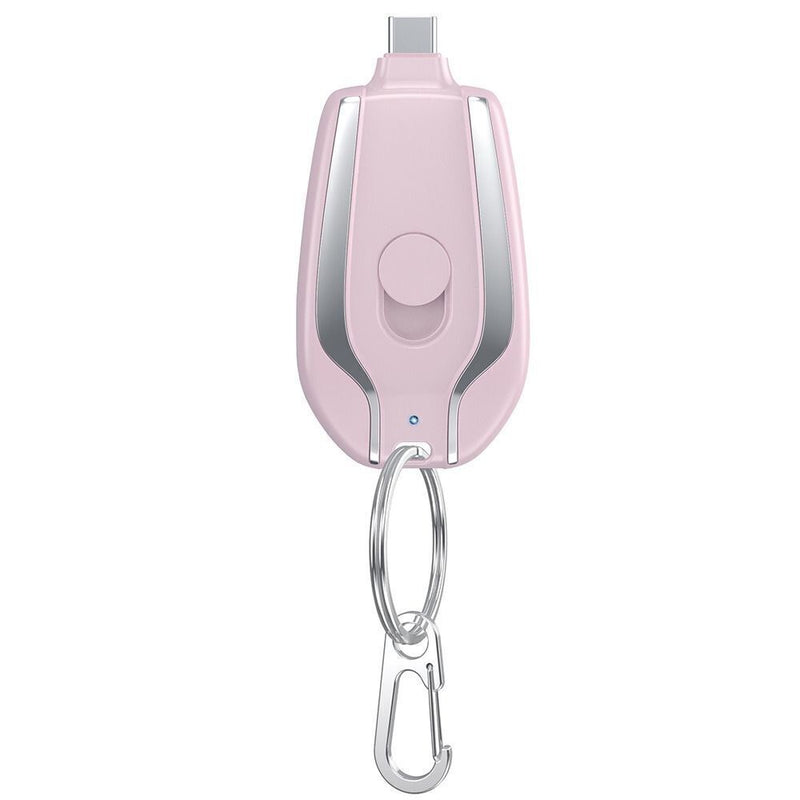 Load image into Gallery viewer, Pink Portable Keychain Charger for Type-C Devices
