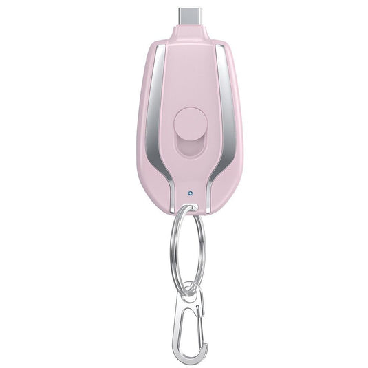 Pink Portable Keychain Charger for Type-C Devices
