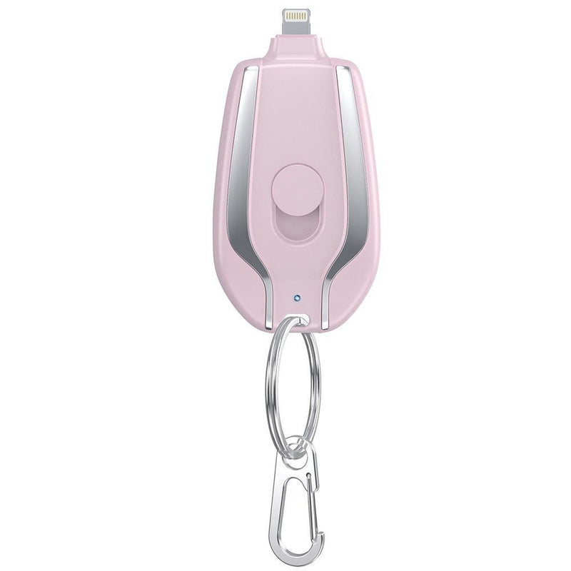Load image into Gallery viewer, Pink Portable Keychain Charger for iPhone
