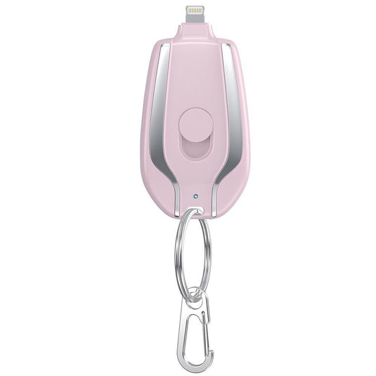 Pink Portable Keychain Charger for iPhone