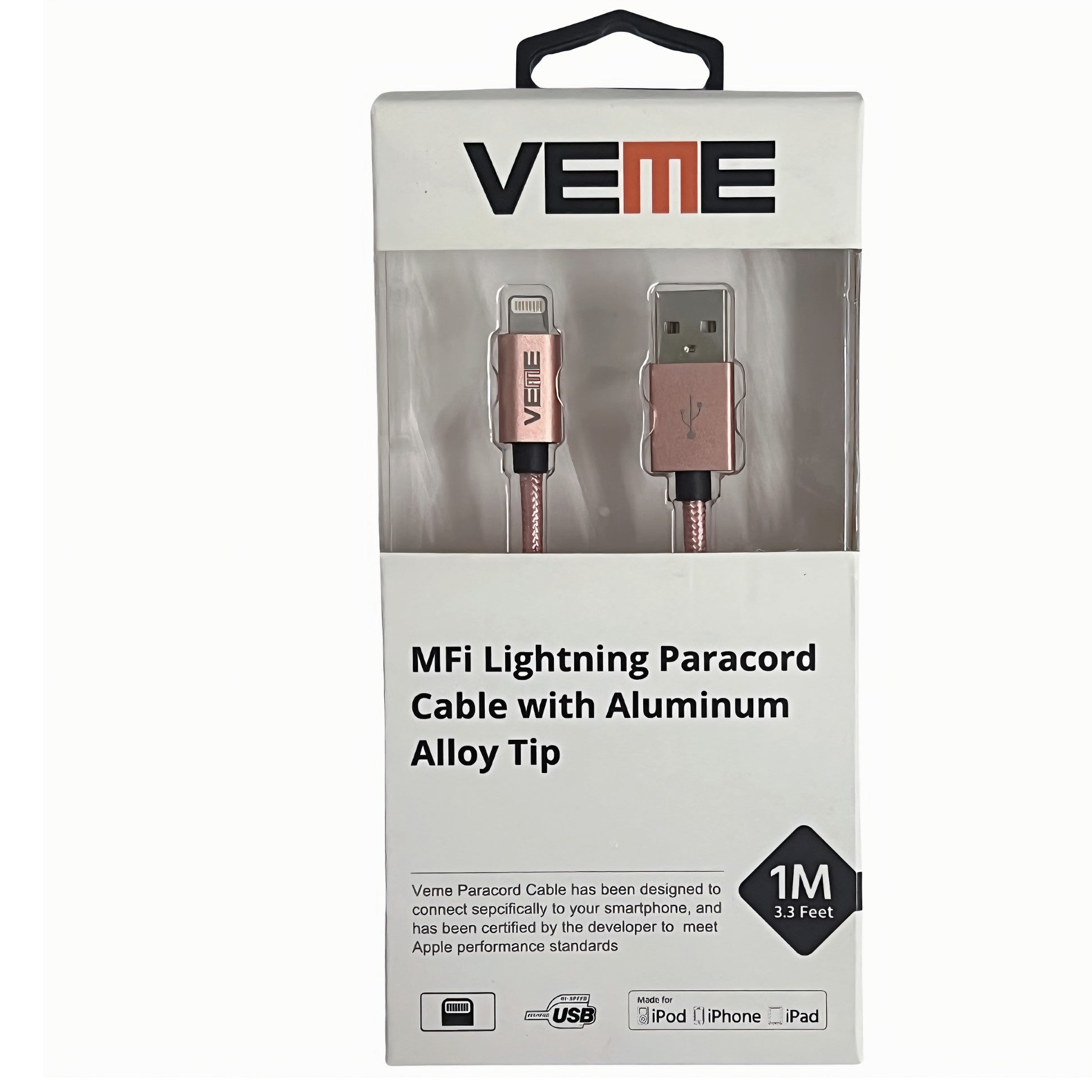 Pink VEME MFI Certified Lightning Cable