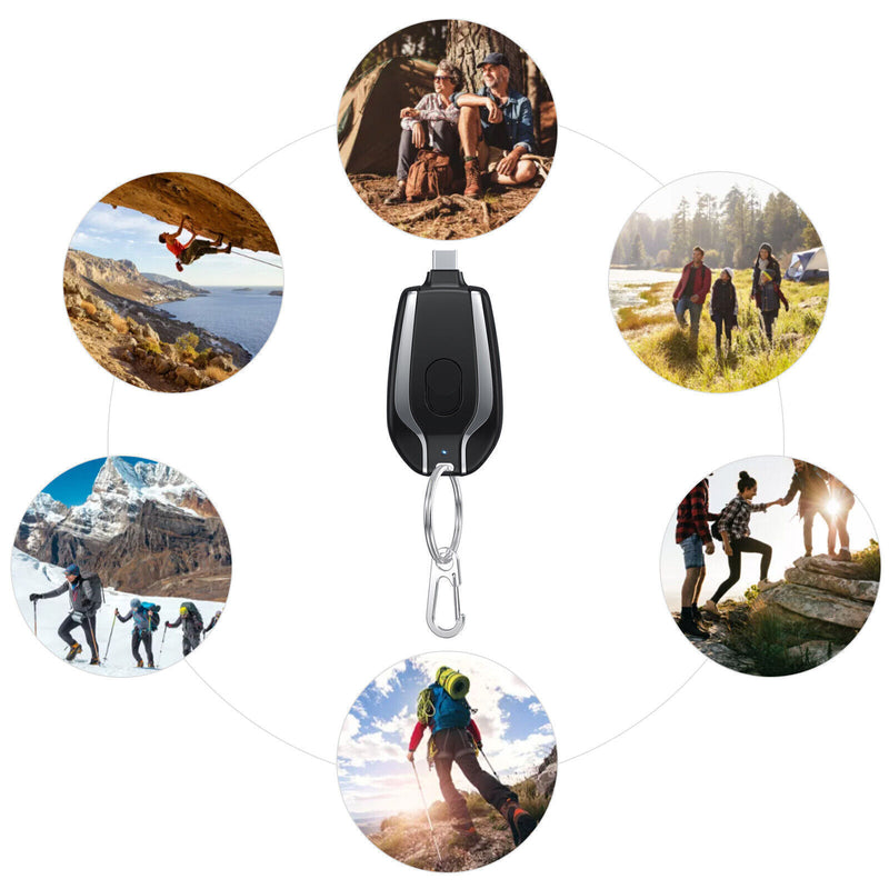 Load image into Gallery viewer, Portable Keychain Charger for Type-C Devices Graphic

