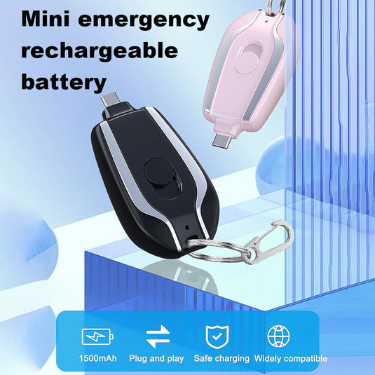 Portable Keychain Charger for Type-C Devices Graphic