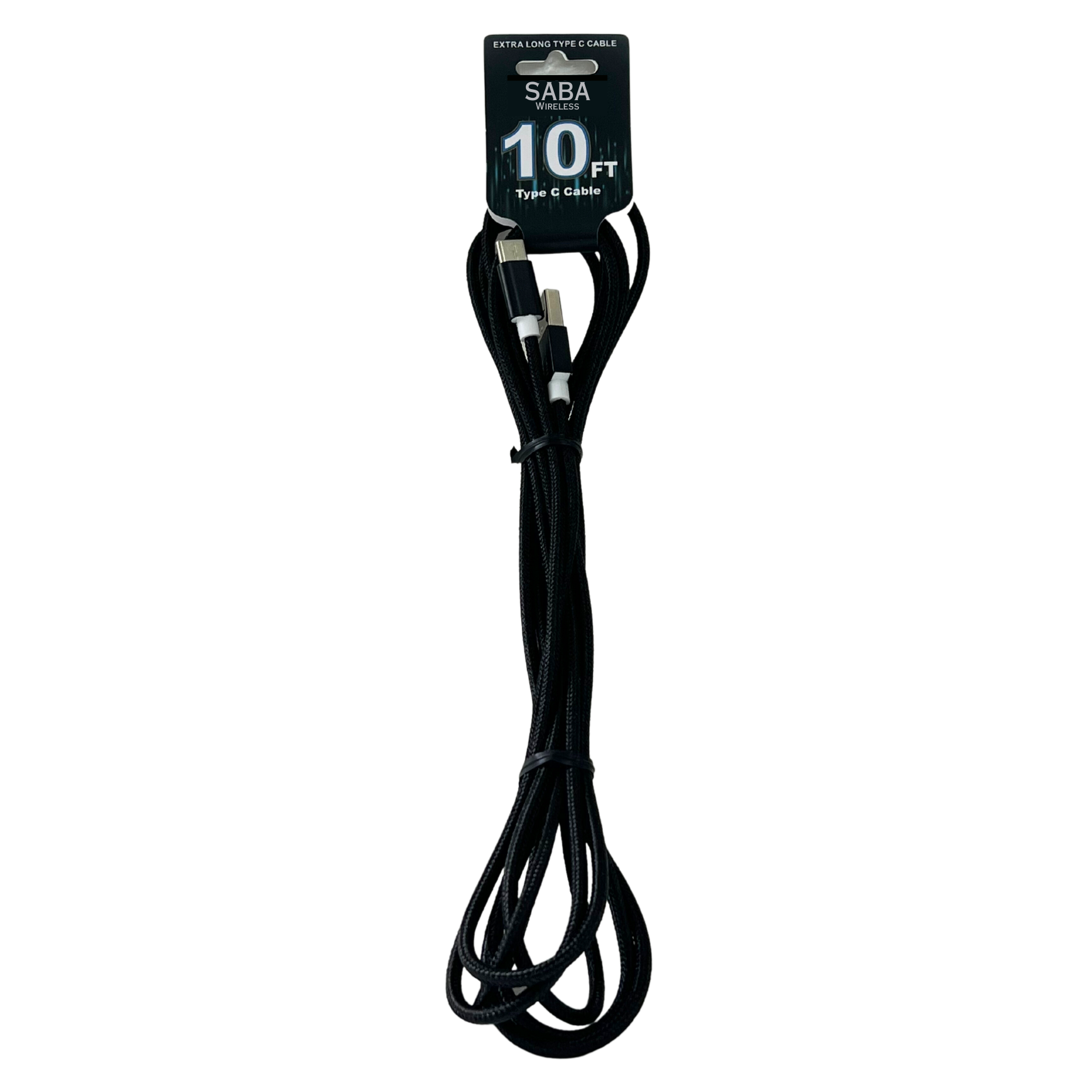 Nylon Braided Type-C to USB-A Charging Cable "3m, 10ft" (20 Count)