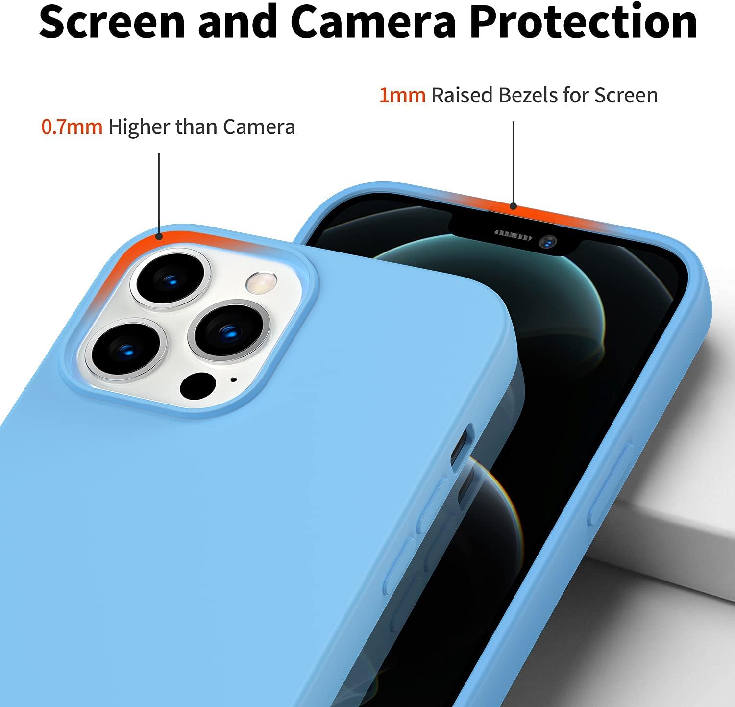 Silicone iPhone Case Screen and Protection Graphic
