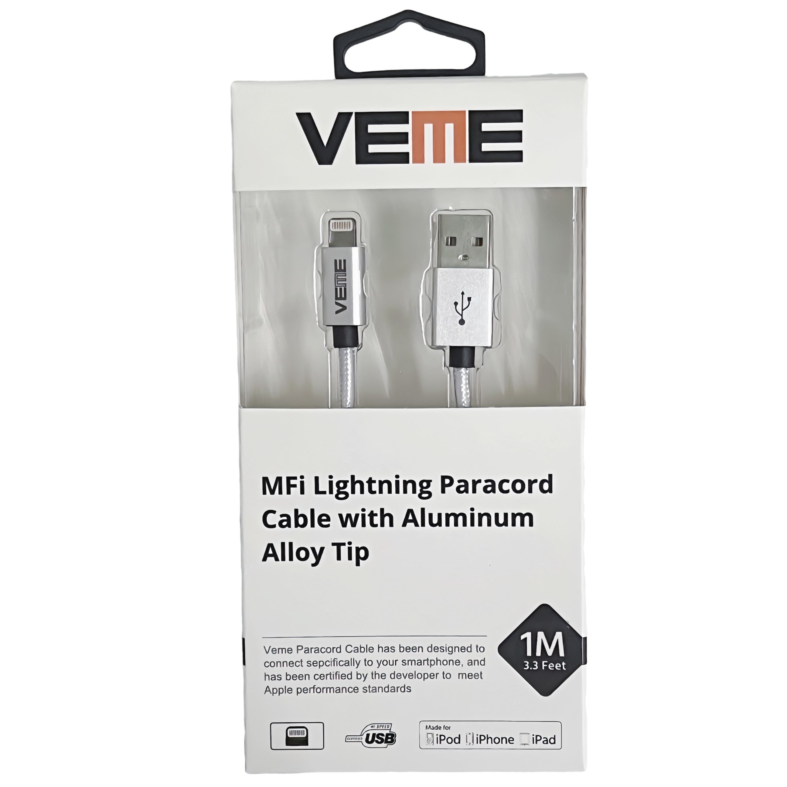 Silver VEME MFI Certified Lightning Cable