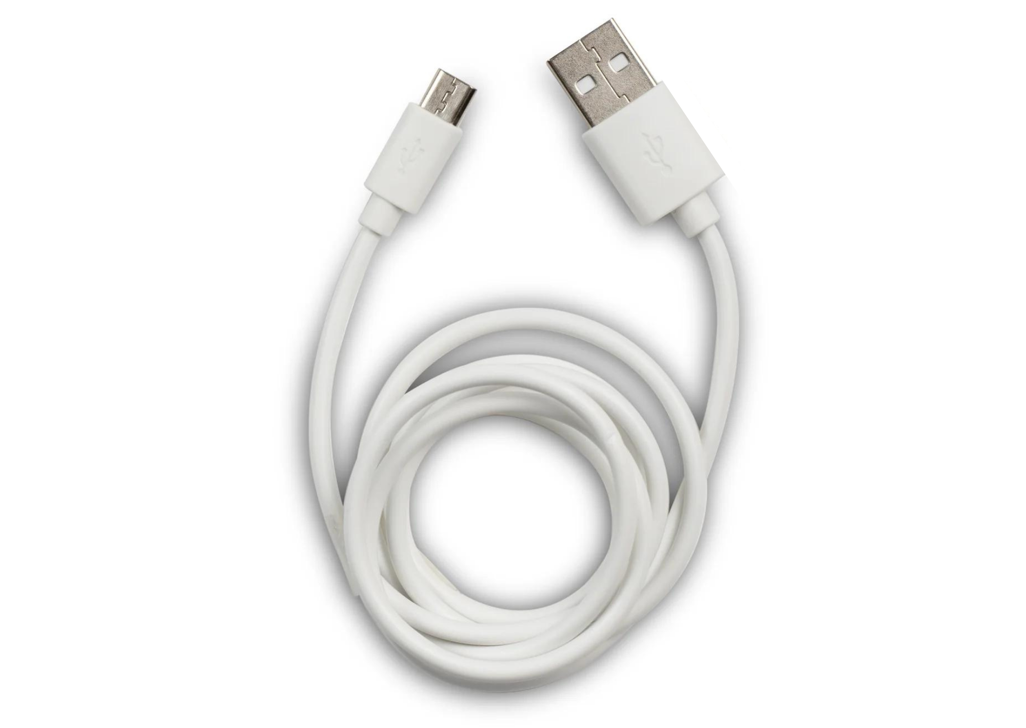 White 3ft PVC Micro USB Charging Cable