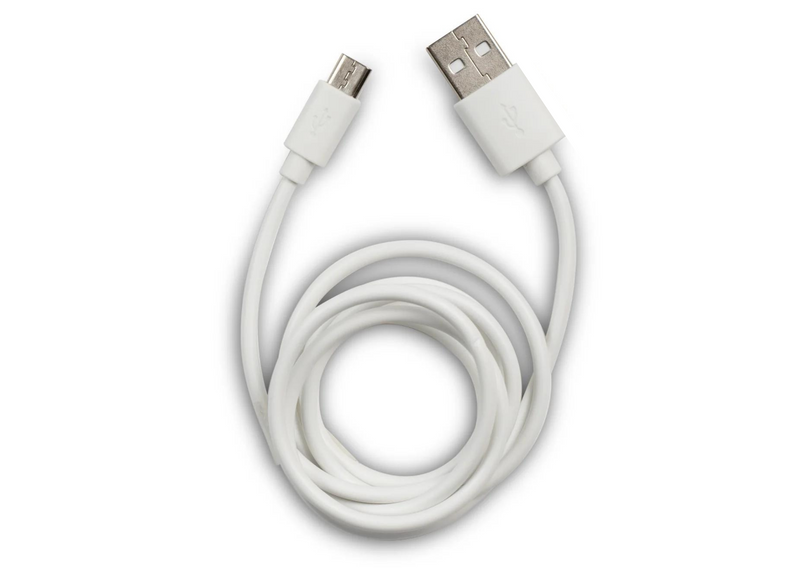 Load image into Gallery viewer, White 3ft PVC Micro USB Charging Cable
