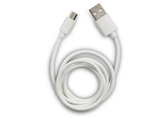 White 3ft PVC Micro USB Charging Cable