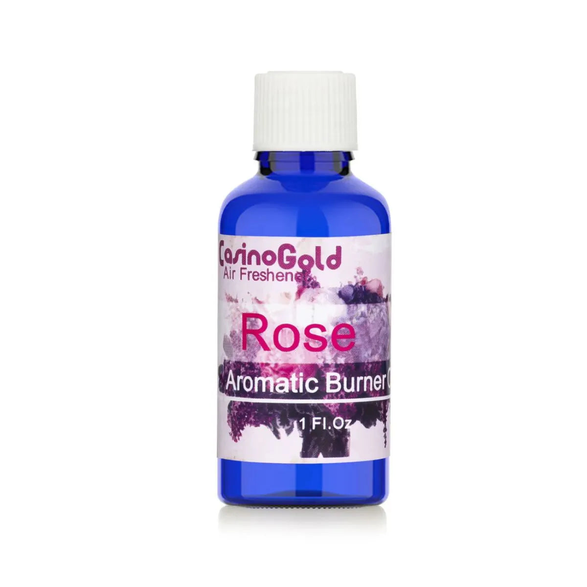 Casino Gold Rose Fragrance Oil Air Freshener in a 1 oz blue bottle