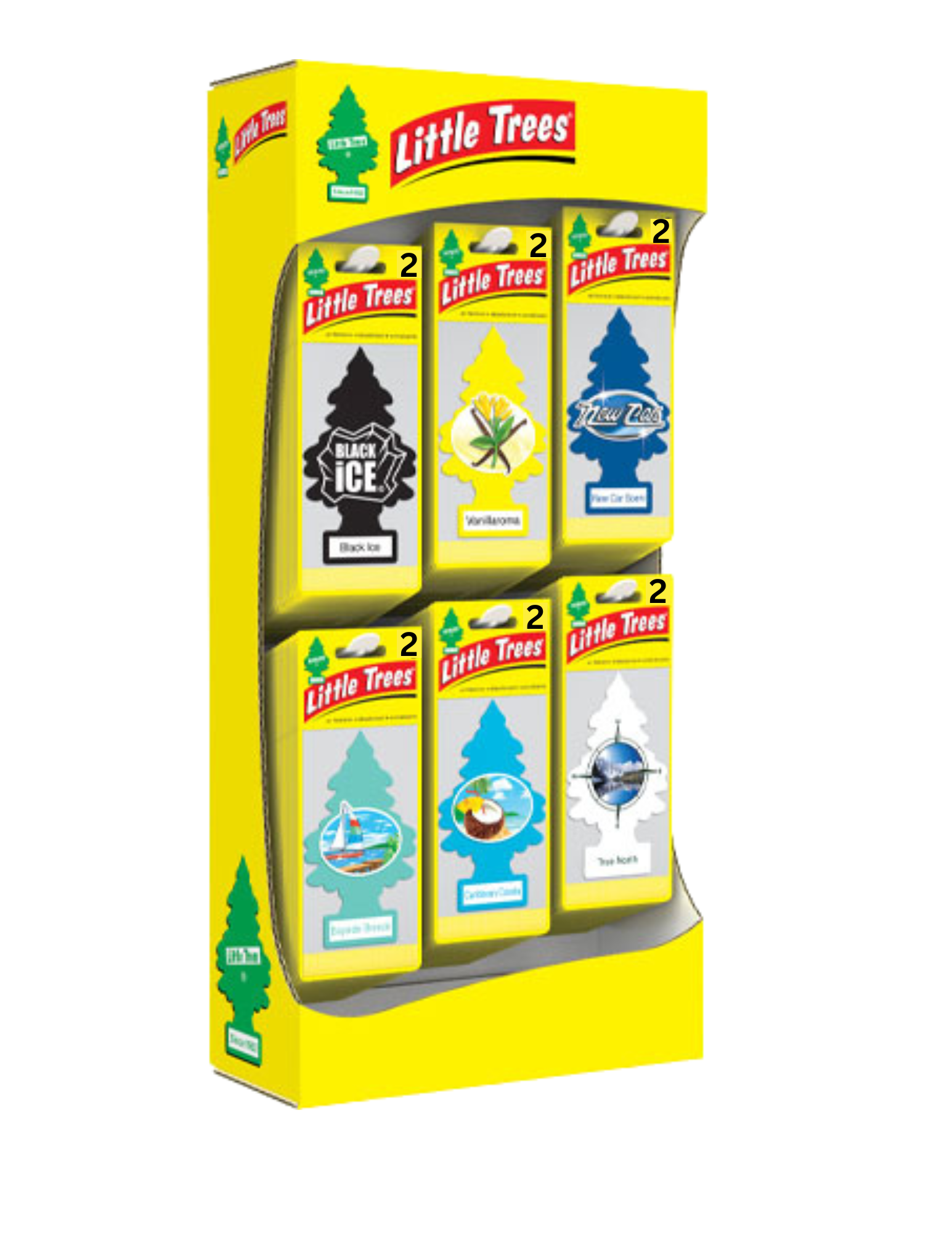Little Tree Counter Display-  2 Pack-  Assorted (72 Count)
