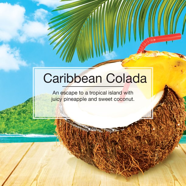 Load image into Gallery viewer,    About Caribbean Colada Little Tree Banner

