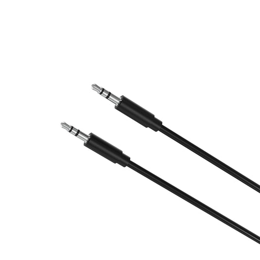 Black PVC Aux Cable Angled Image 1